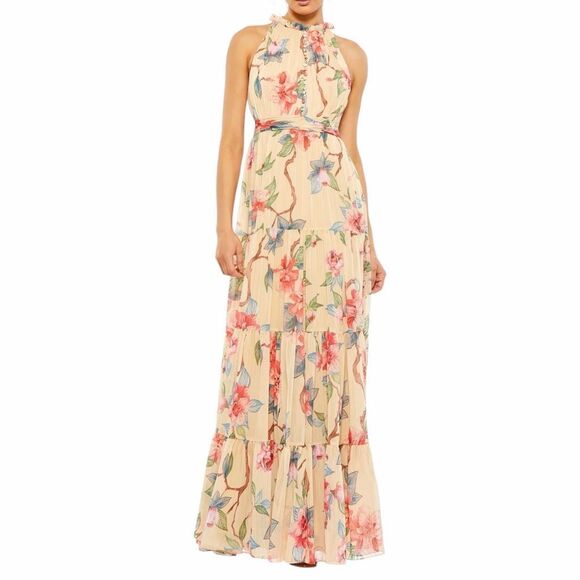 Mac Duggal Dresses & Skirts - NEW Mac Duggal Ieena 70203 Floral Halter Maxi Gown Size 2